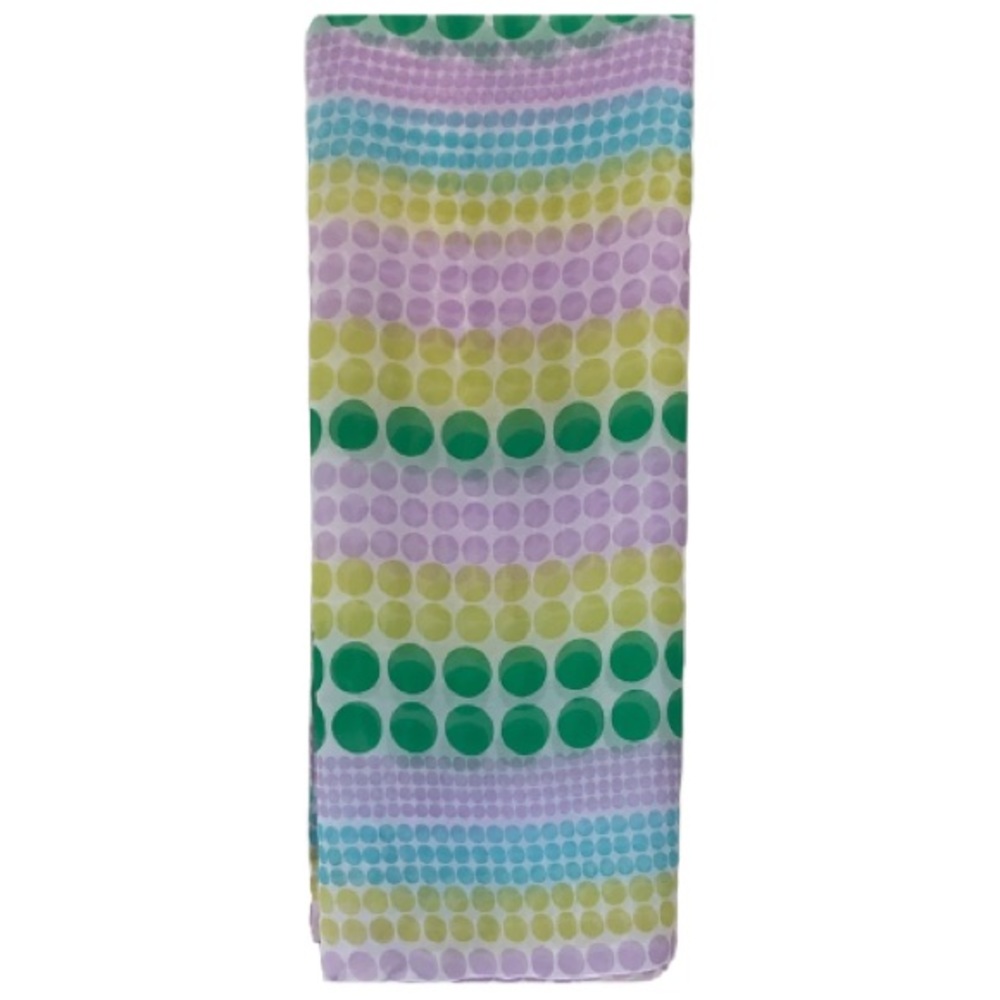 Sheer Multicolor Polka Dot Scarf